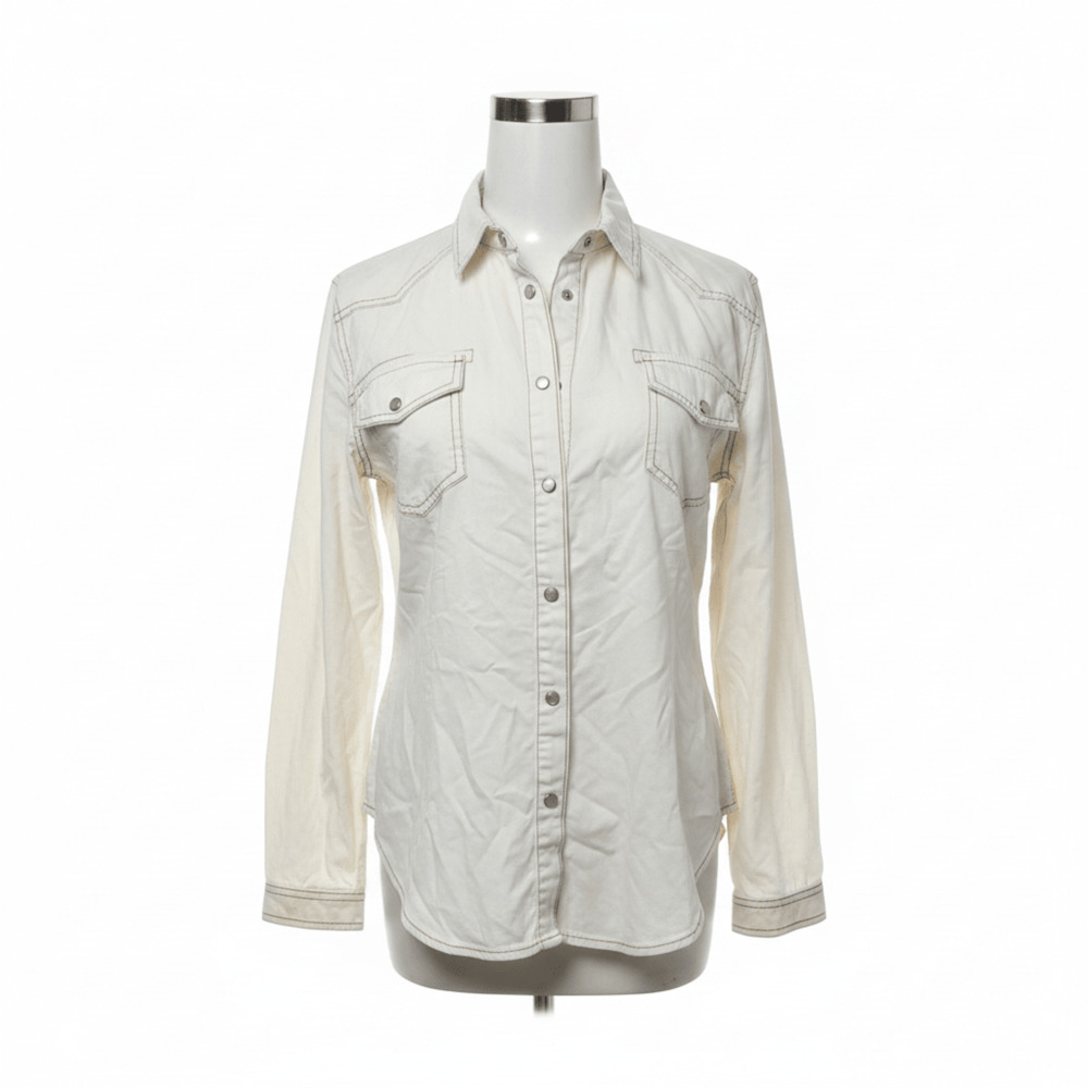 White Denim Western Shirt Jacket